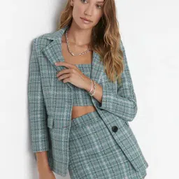 SELVIA Green Checks Co-ord Set-image-8
