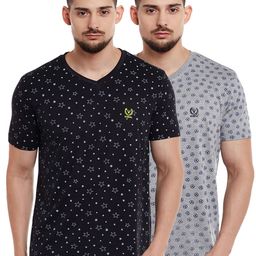 VIMAL JONNEY Men Pack of 2 V-Neck T-shirts-image-77