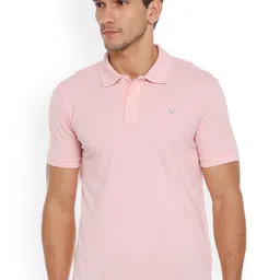 Allen Solly Men Pink Solid Polo Collar T-shirt-picture-33