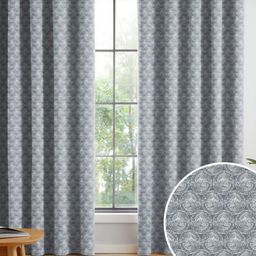 Myntra Elegant Homes Fushion Premium Grey 2 Pcs Abstract Printed Black Out Door Curtain-1