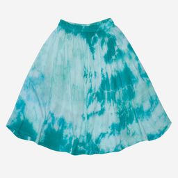 Kiddopanti Mid Thigh Length Flared Tie & Dye Skirt - Blue-image-34