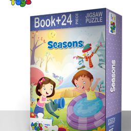 Seasons Jigsaw Puzzle (24 Piece + Educational Fun Fact Book Inside) (Assorted Color)-16