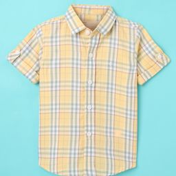 Jash Kids Half Sleeves Shirt Striped - Yellow-image-25