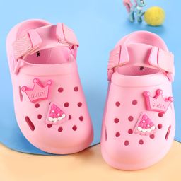 Cute Walk by Babyhug Velcro Closure Solid Coloured Clogs With Applique - Pink-image-30