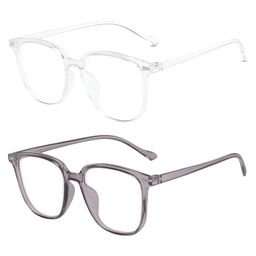 SYGA Pack of 2 Anti-Blue Light Radiation Flat Glasses for Women (Transparent & Green)-image-60