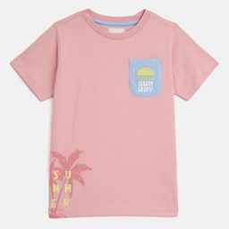 Blue Giraffe Boys Floral Printed Tropical Pure Cotton T-shirt-image-8