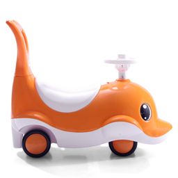 fab n funky Manual Push Ride On Of Dolfin Shape - Orange image 3