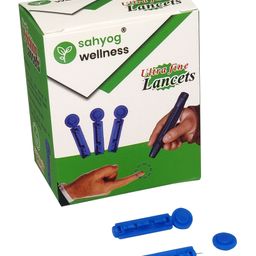 Sahyog Wellness Blue Round Lancet Device Needles - Pack of 50 Pieces image 4
