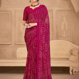 DURGA EMPORIO Bandhani Pure Chiffon Bandhani Saree-picture-51