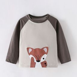 LULU & SKY Boys Drop-Shoulder Sleeves Applique T-shirt-image-44