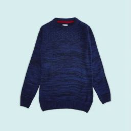Pantaloons Junior Blue Self Pattern Full Sleeves Sweater-image-47