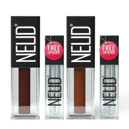 Neud Matte Liquid Lipstick Combo Oh My Coco & Espresso Twist with Two Lip Gloss Free-image-37