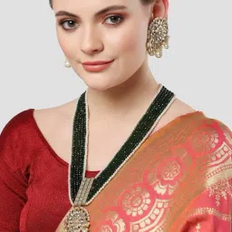 Karatcart Green Necklace & Earring Set for Women-image-101