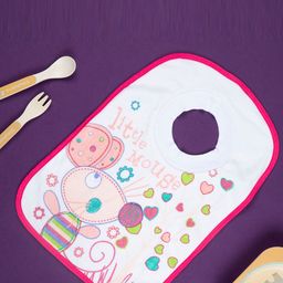 Baby Moo Kids Pink Printed Bibs-17