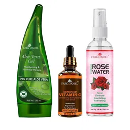 Park Daniel Set Of 3 Aloevera Gel 130ml with Face Serum 30ml & Rose Water 100ml-17