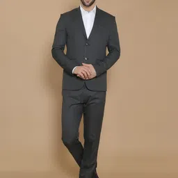 Wintage Single-Breasted Two-Piece Formal Suit-image-38