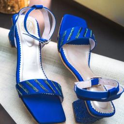 NR by Nidhi Rathi Women's Blue Ankle Strap Sandals-image-68