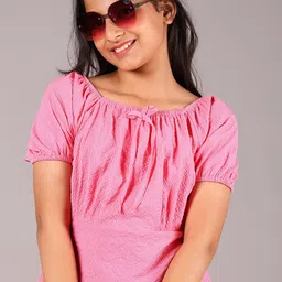 V-Mart Girls Solid Fit & Flare Midi Dress-image-53