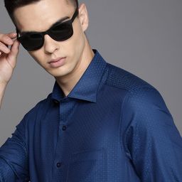 Louis Philippe Men Geometric Printed Classic Pure Cotton Formal Shirt-image-54
