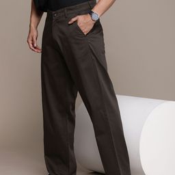 WROGN Men Relaxed Fit Chinos Trousers-image-57
