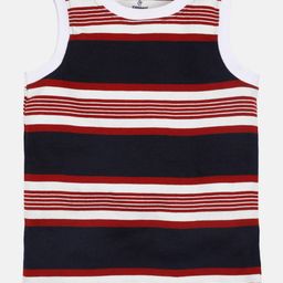 KiddoPanti Boys Striped Applique T-shirt-image-77