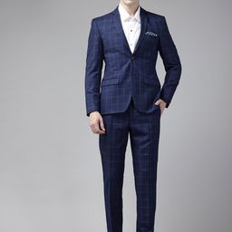 Park Avenue Neo Fit 2-Piece Checked Formal Suit-picture-58