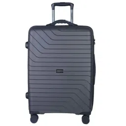 Carriall Groove Grey Striped Hard Large Trolley Bag - 75 cm-image-78
