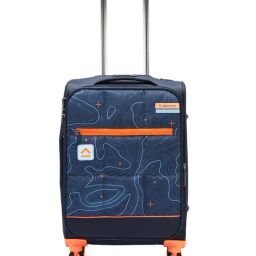 Uppercase Topo Blue Printed Soft Small Luggage Cabin Trolley - 58 Ltr-image-62