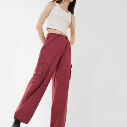 ONLY Women Tapered Fit High-Rise Trousers-image-60
