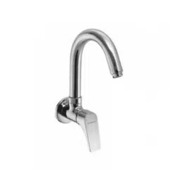 PLUMBER POEM Single Lever Sink Cock (Lifting Type Cold Water Cartridge) with Swivel Spout and Flange, PM-2107-picture-2