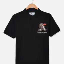 Octave Boys Typography Printed Henley Neck Cotton T-shirt-image-60