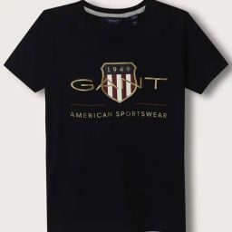 Gant Kids Navy Cotton Printed T-Shirt-image-53