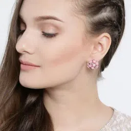 YouBella Gold-Plated Flower Shape Resin Fancy and Stud Earrings-image-58
