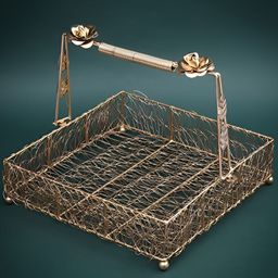 e kysa ekysa Gold Toned Metal Meshwire Multipurpose Organizer image 1