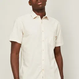 CODE by Lifestyle Men Beige Cotton Casual Shirt-image-96