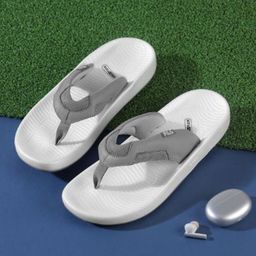 FILA Men Textured T-Strap Flats-picture-26