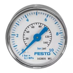 FESTO Analogue Bourdon Tube Pressure Gauge G 1/4 10 Bar Inline 50 mm Outside Diameter, MA-50-10-1/4-picture-36