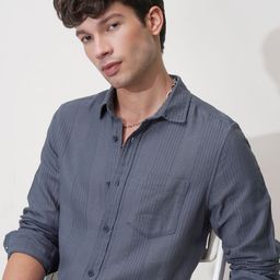 HIGHLANDER Men Comfort Slim Fit Opaque Casual Shirt-picture-21