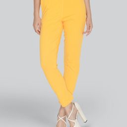 LYRA Women Yellow Smart Solid Trouser-picture-47