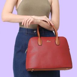 Lavie Red Large Solid Handbag-image-48