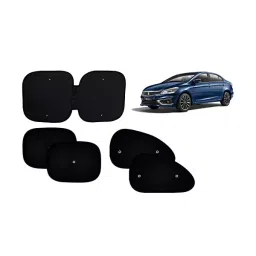 Auto Pearl Black Window Sunshade Curtains for Ciaz-48