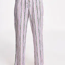 Terra Luna Women Striped Smart Tapered Fit Trousers-image-33