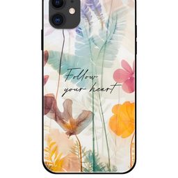 QRIOH Floral Printed iPhone 12 Mini Back Case Mobile Accessories-image-43