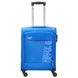 Skybags Rhumba Blue Solid Soft Cabin Trolley Bag - 39 cm-image-59