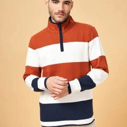Urban Ranger by Pantaloons Multicolored Regular Fit Striped Sweatshirt-picture-24