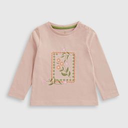 mothercare Girls Floral Printed Round Neck Cotton T-shirt-picture-32