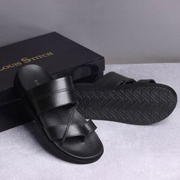 LOUIS STITCH Men Leather Slip-On Comfort Sandals-image-37