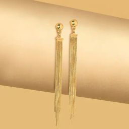 ToniQ Stylish Gold-Plated Waterfall Dangler Earrings For Women-image-15
