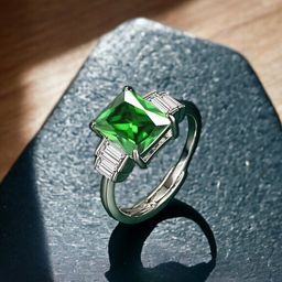 Designs & You Silver-Plated CZ Stone-Studded Adjustable Finger Ring-53