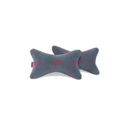 Elegant Comfy 29x16x10cm Grey Car Neck Rest Pillow CU11 (Pack of 2)-11